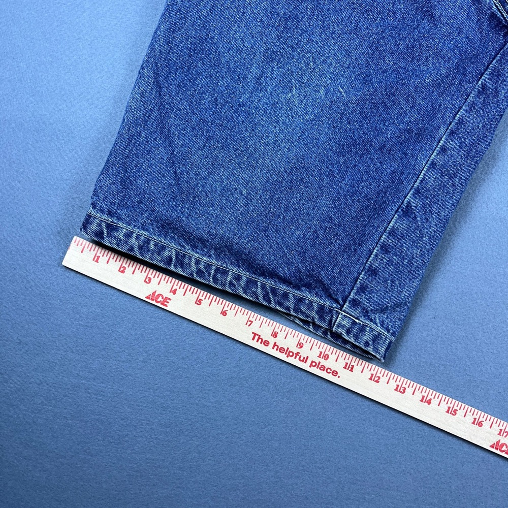 Southpole Mens Vintage Baggy Carpenter Denim Shorts Blue Embroidered Size 34 - Picture 10 of 10